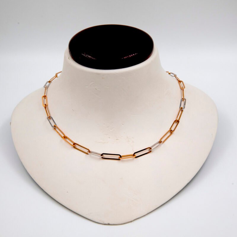 Two-Tone Large Paperclip Chain - Image 2