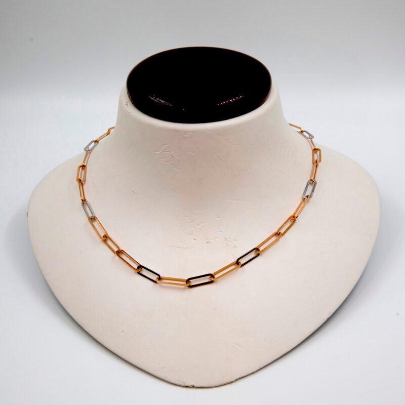 Two-Tone Large Paperclip Chain