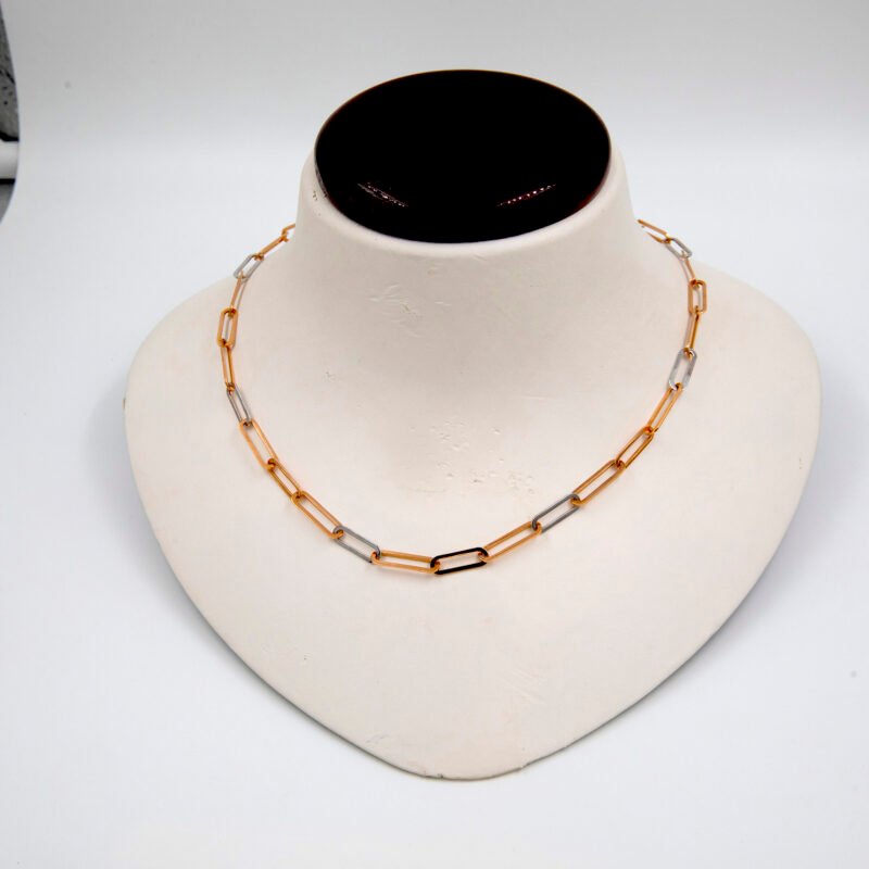 Two-Tone Large Paperclip Chain - Image 3