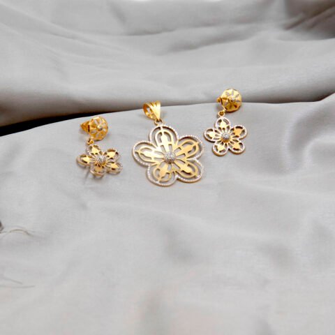 Two-Tone Fancy Pendent Set