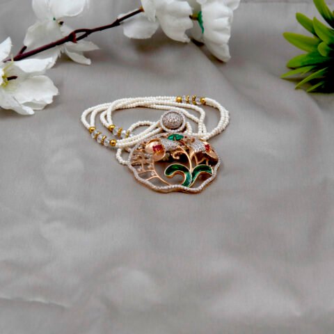 Statement Italian Pendent With Meena Work