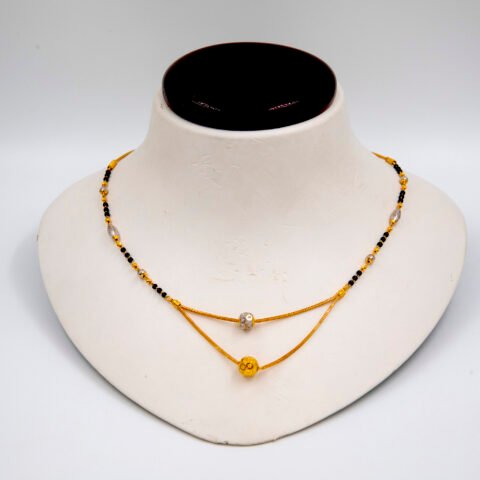 Layered Rodium Mangalsutra