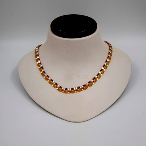 Fancy Rhodium Gents Chain